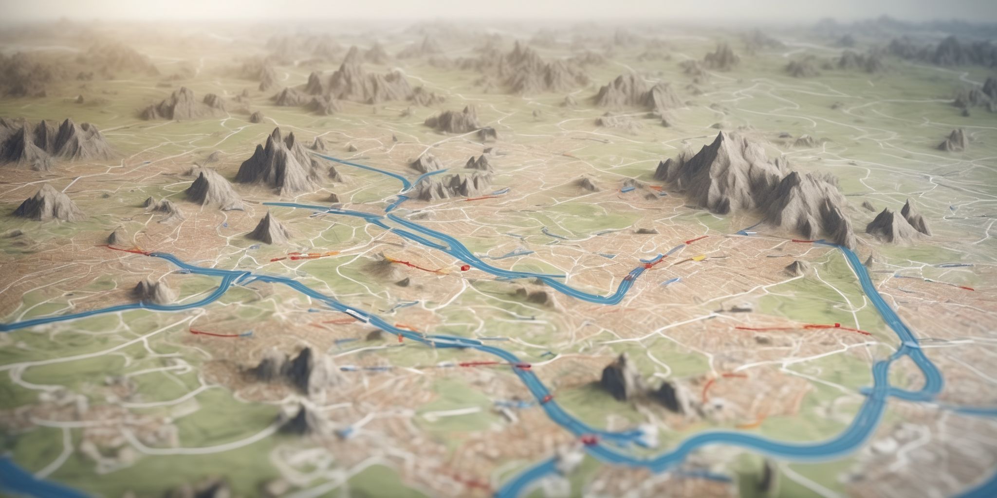 Roadmap  in realistic, photographic style