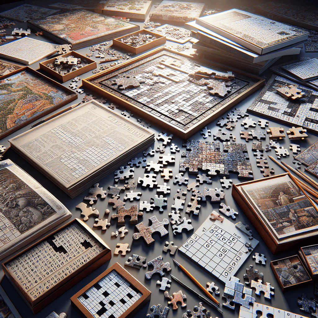 Puzzles  in realistic, photographic style