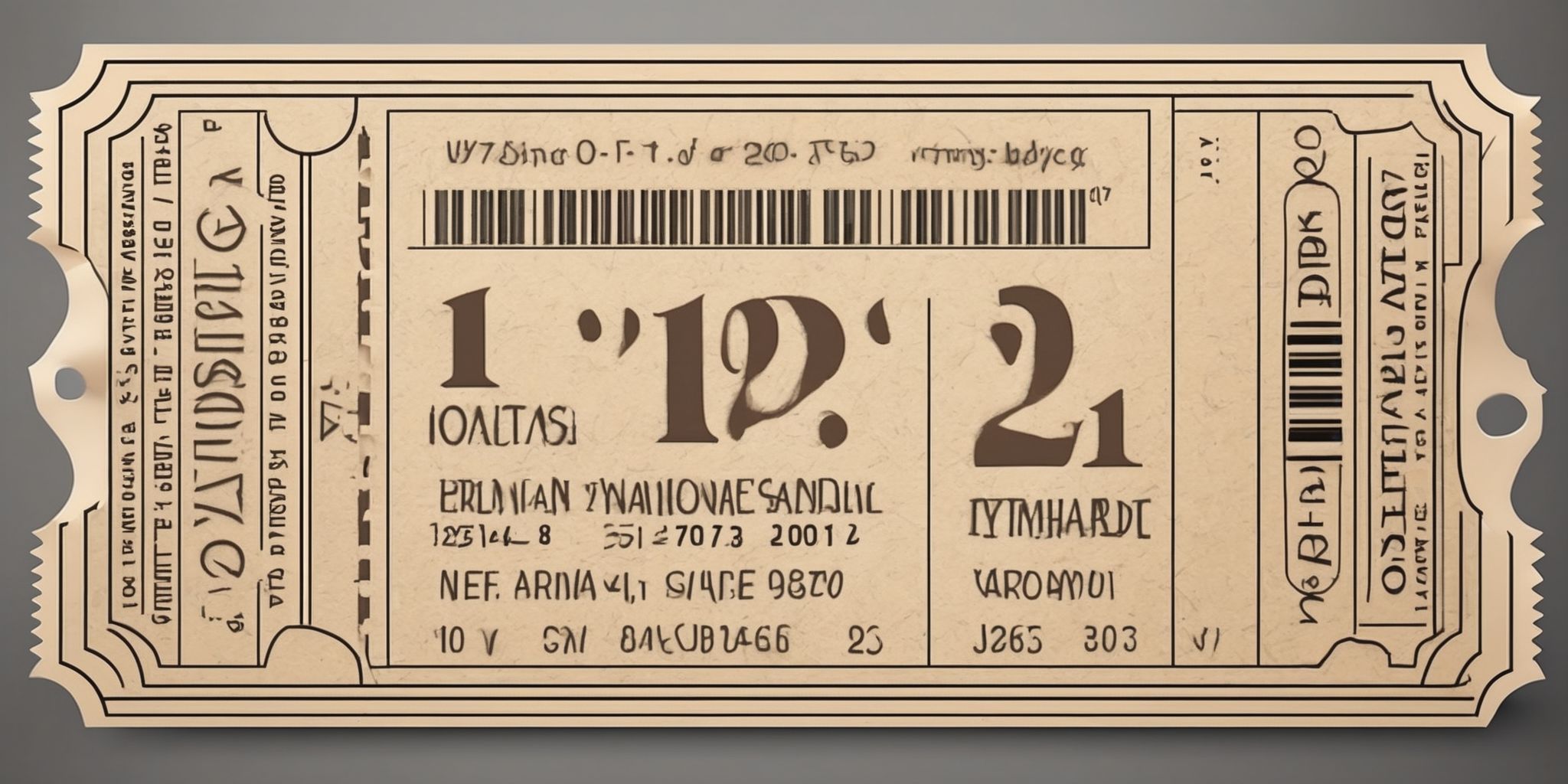 Ticket  in realistic, photographic style