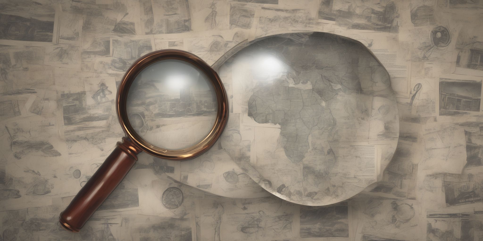 Magnifying glass  in realistic, photographic style