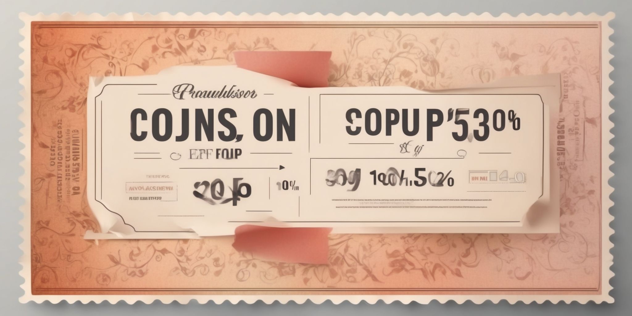 Coupon  in realistic, photographic style