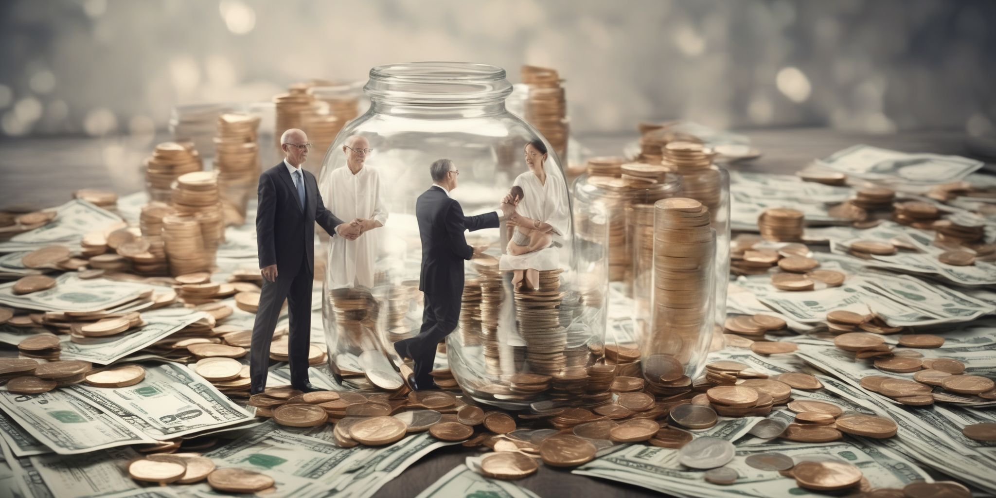 Financial future  in realistic, photographic style