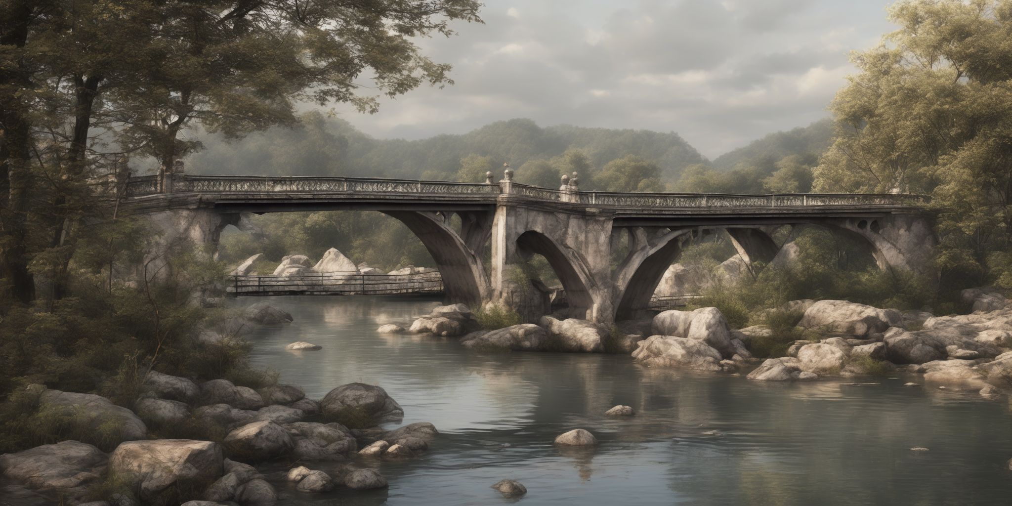 Bridge  in realistic, photographic style