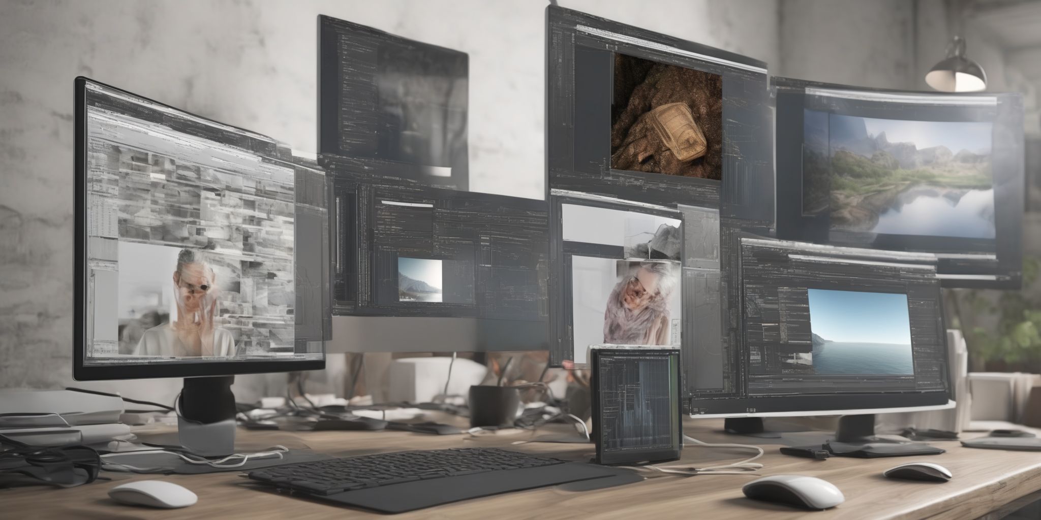 Software  in realistic, photographic style