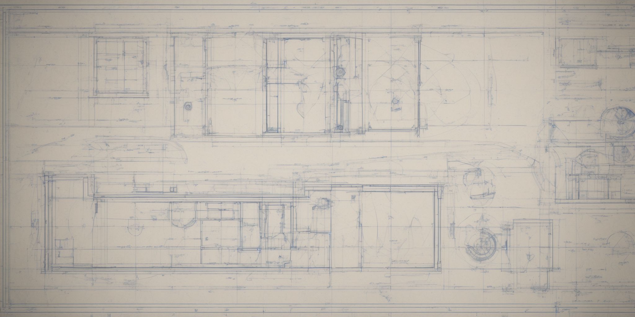 Blueprint  in realistic, photographic style