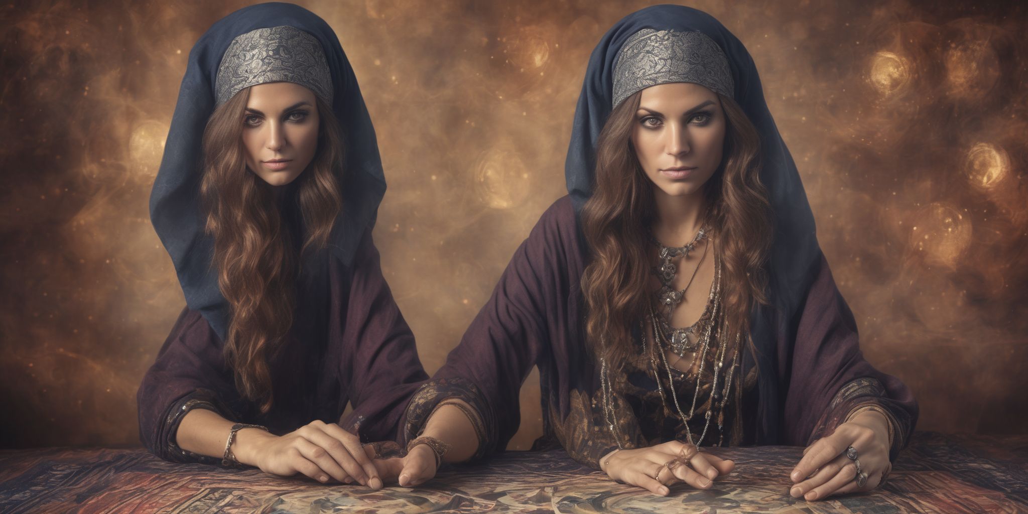 Fortune teller  in realistic, photographic style
