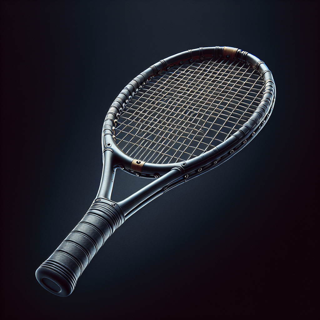 Tennis racket  in realistic, photographic style