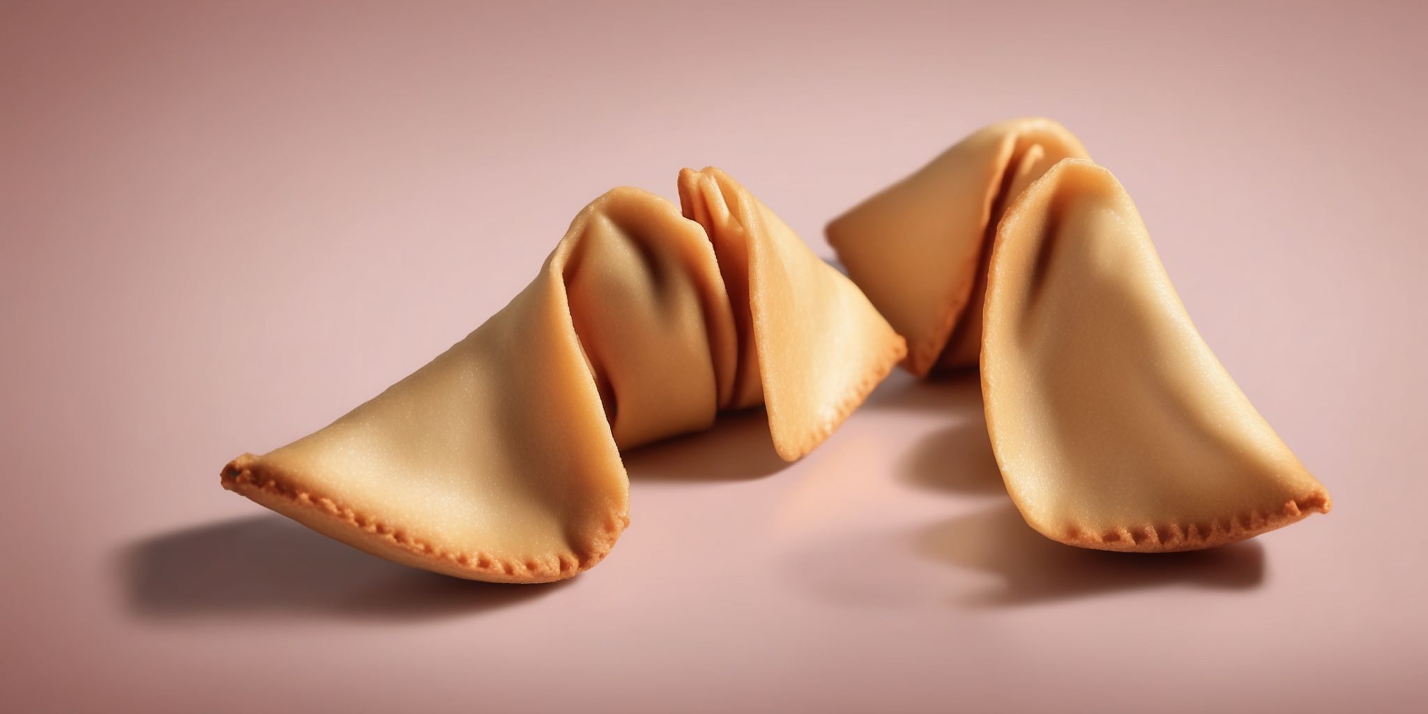 Fortune cookie  in realistic, photographic style