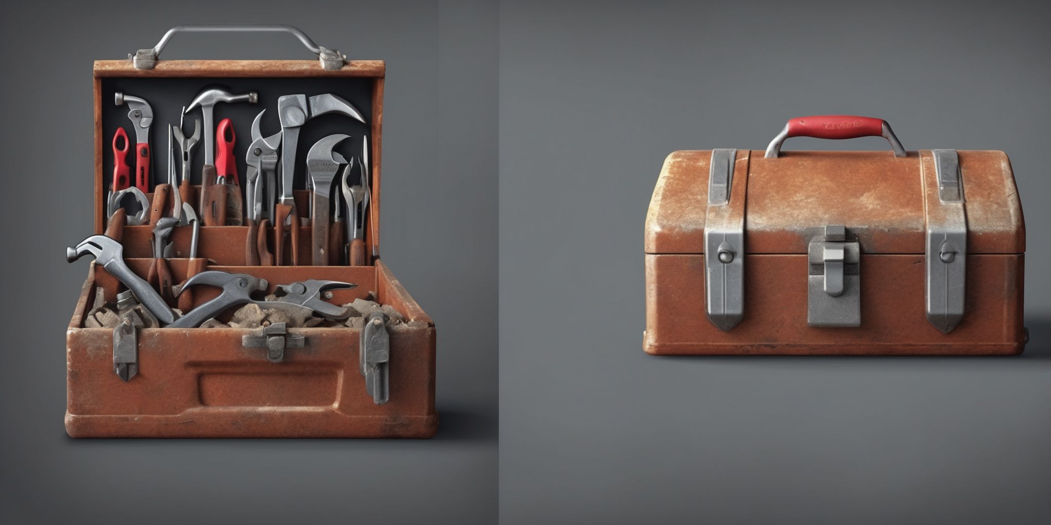 Toolbox  in realistic, photographic style