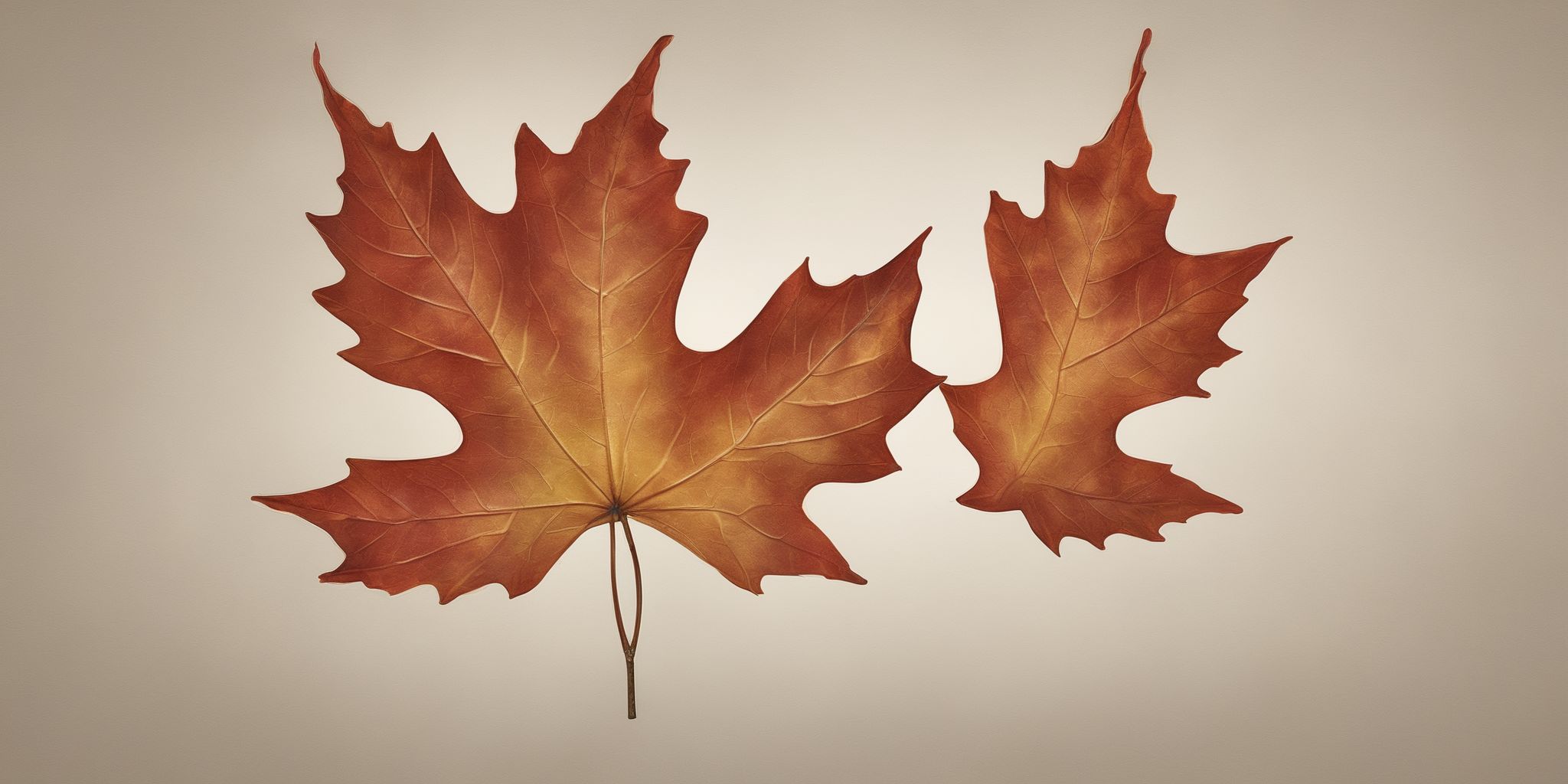 Maple leaf  in realistic, photographic style