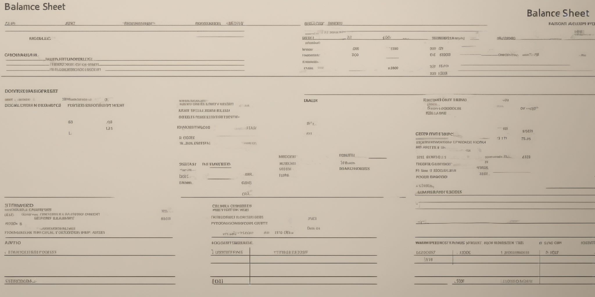 Balance sheet  in realistic, photographic style