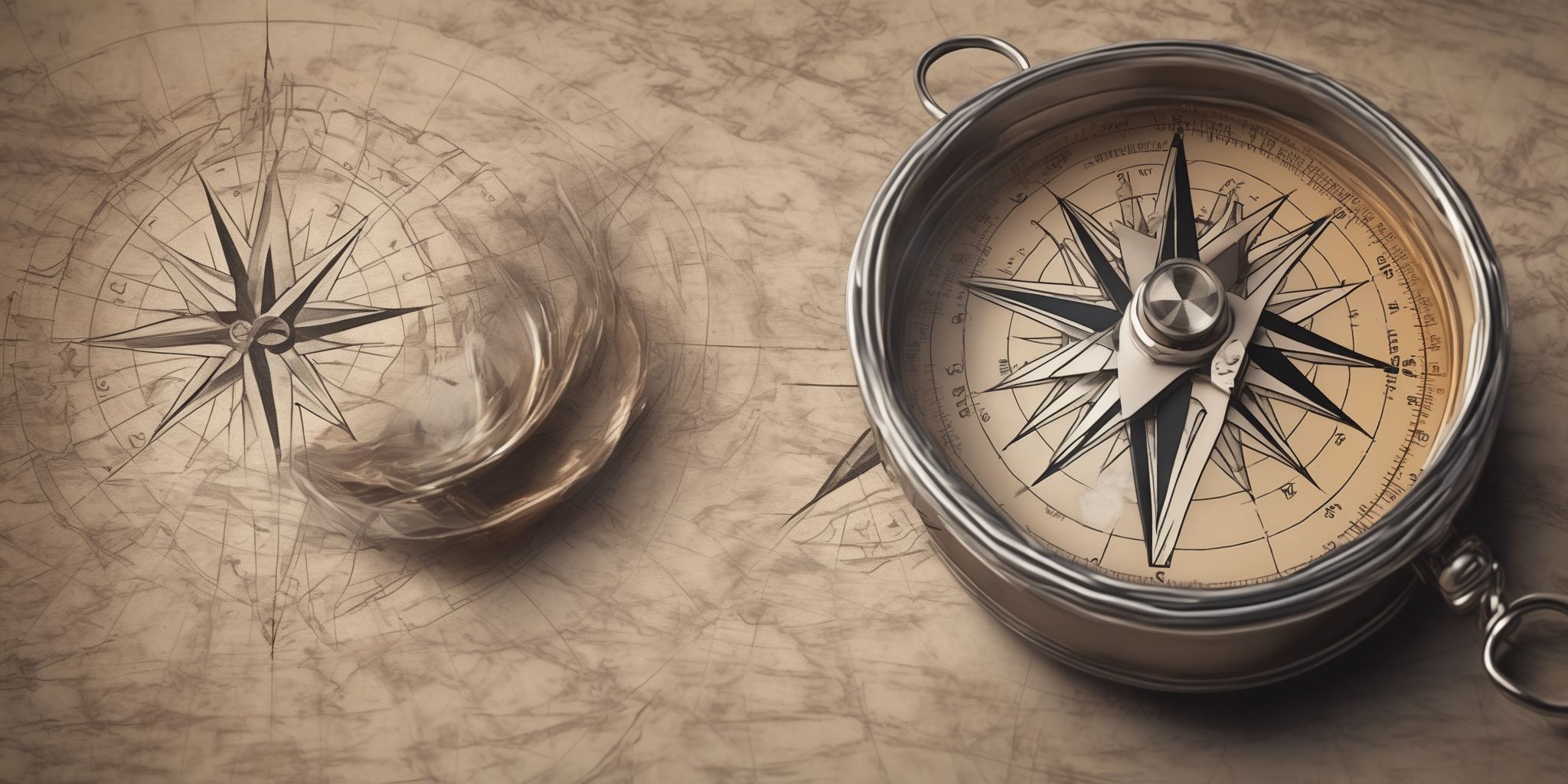 Compass  in realistic, photographic style