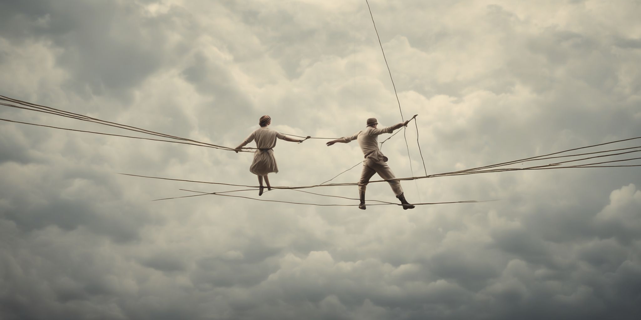 Tightrope  in realistic, photographic style