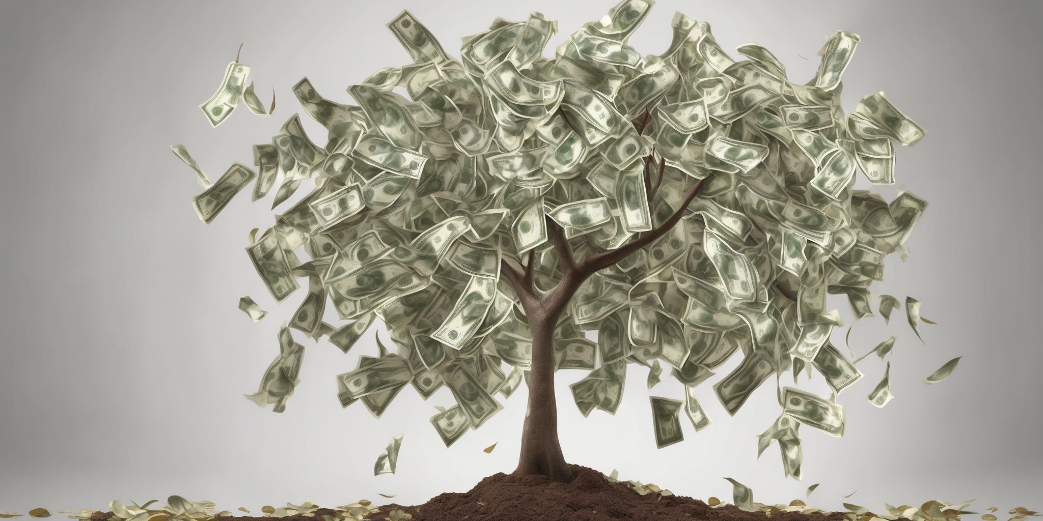 Money tree  in realistic, photographic style