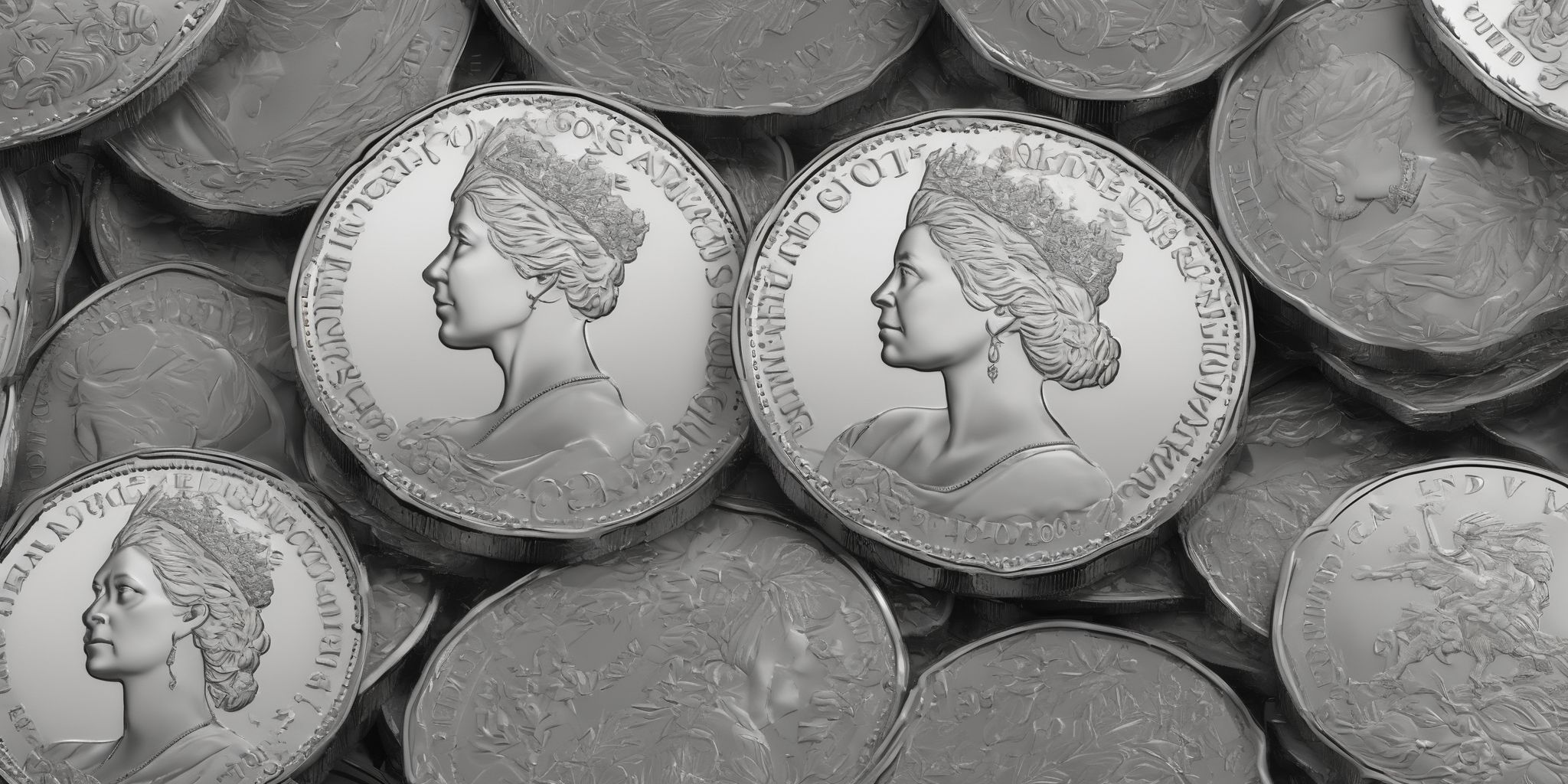Silver coin  in realistic, photographic style
