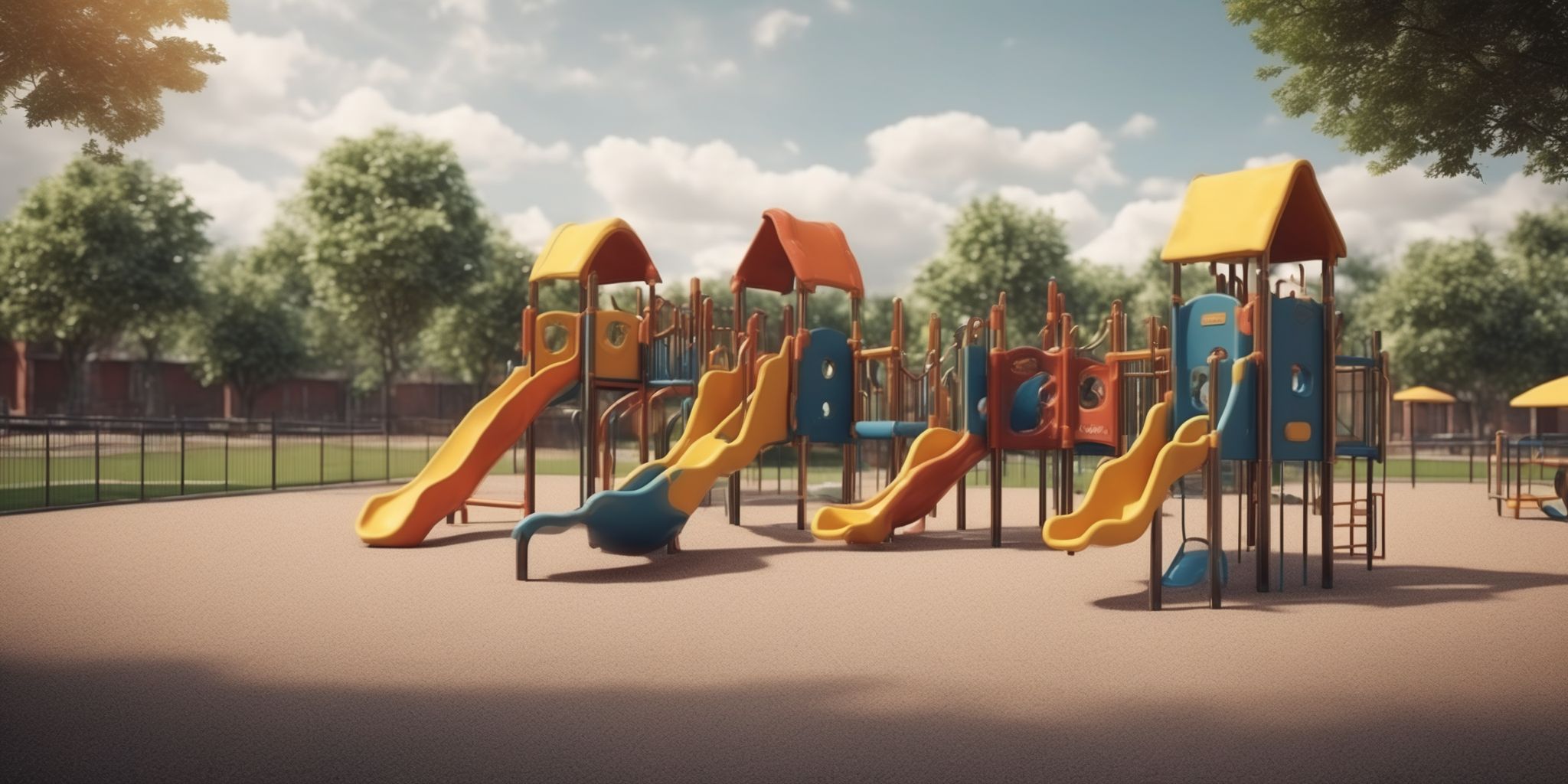 Playground  in realistic, photographic style