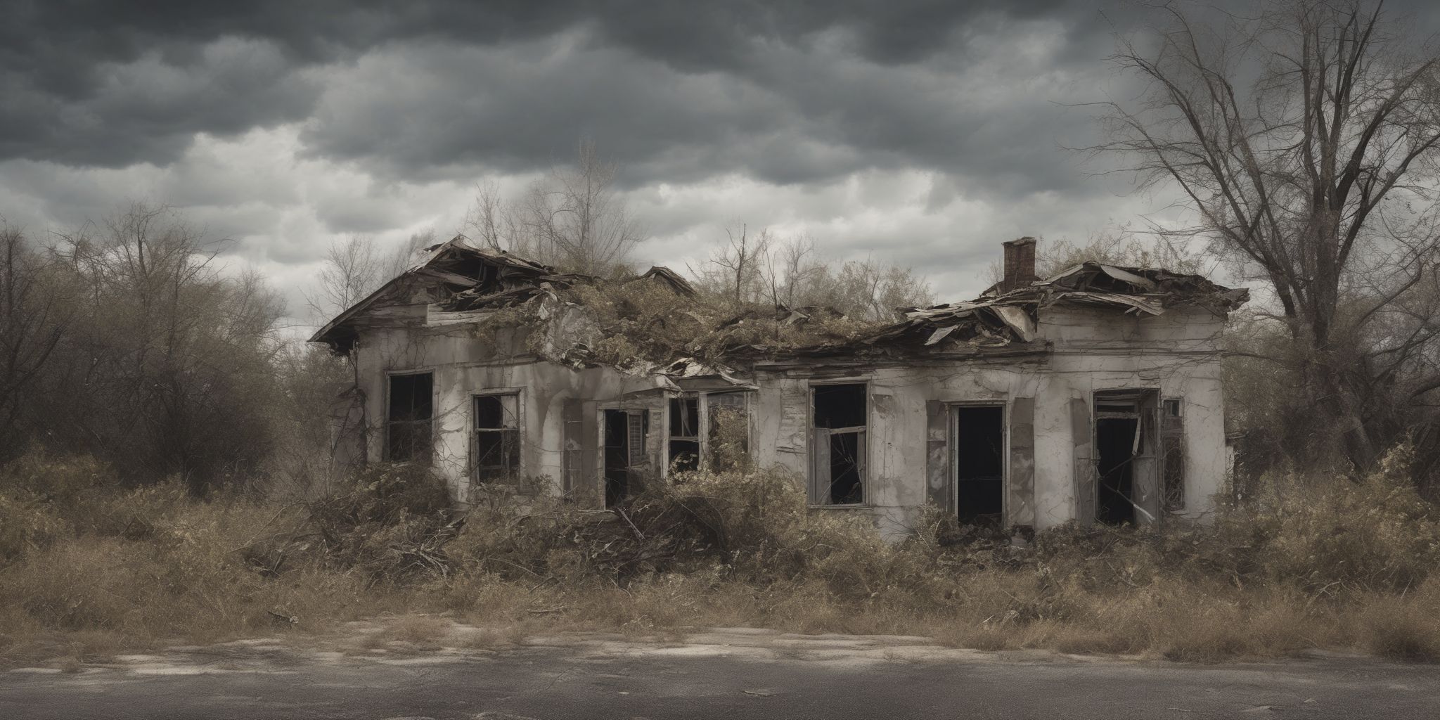 Abandoned wealth  in realistic, photographic style
