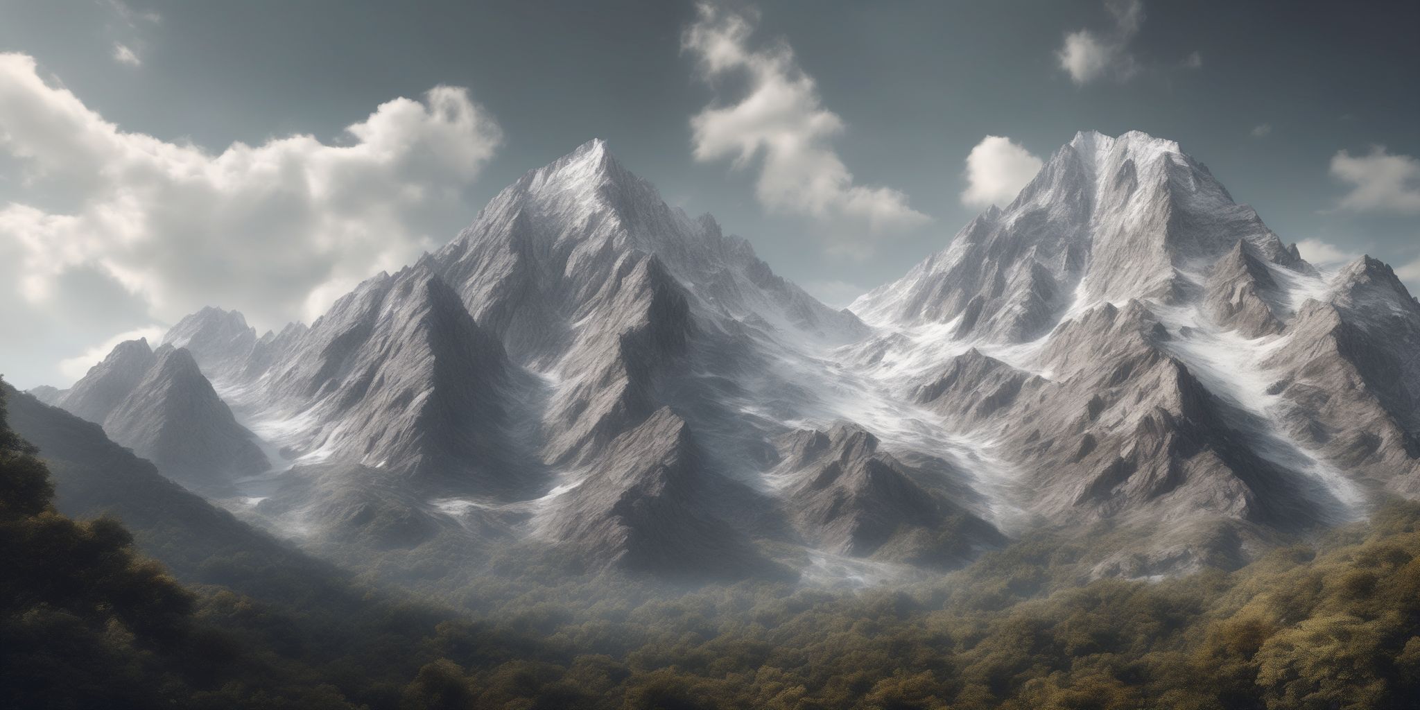 Mountain  in realistic, photographic style