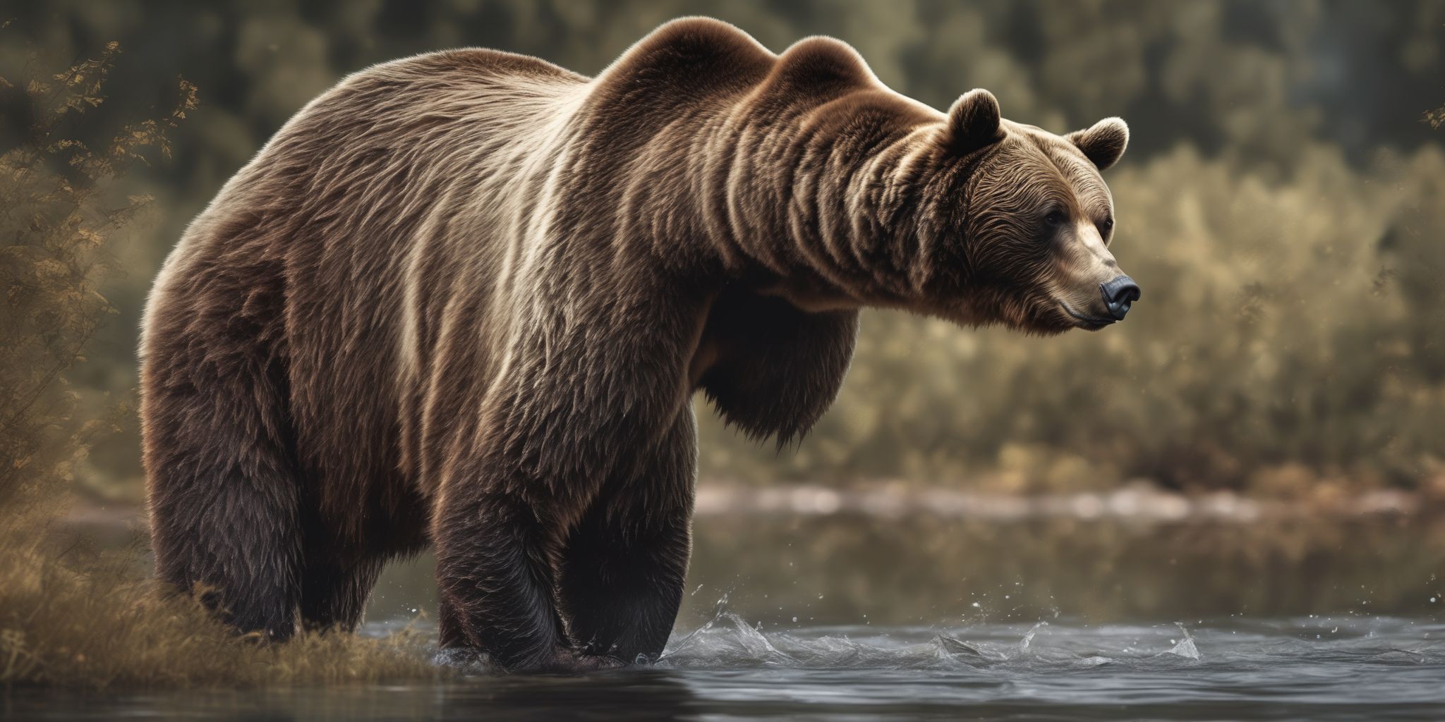 Bear  in realistic, photographic style