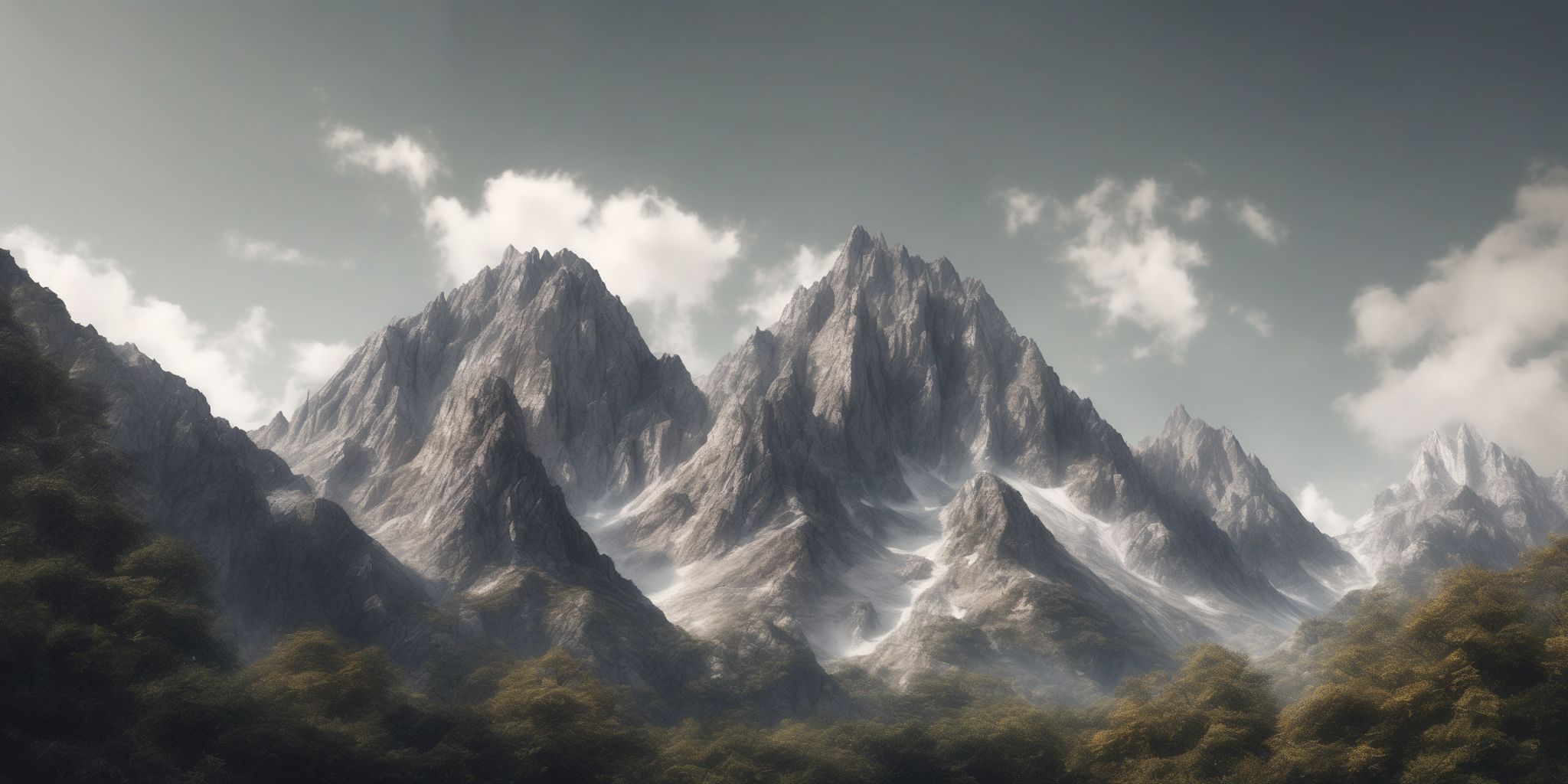 Mountain  in realistic, photographic style