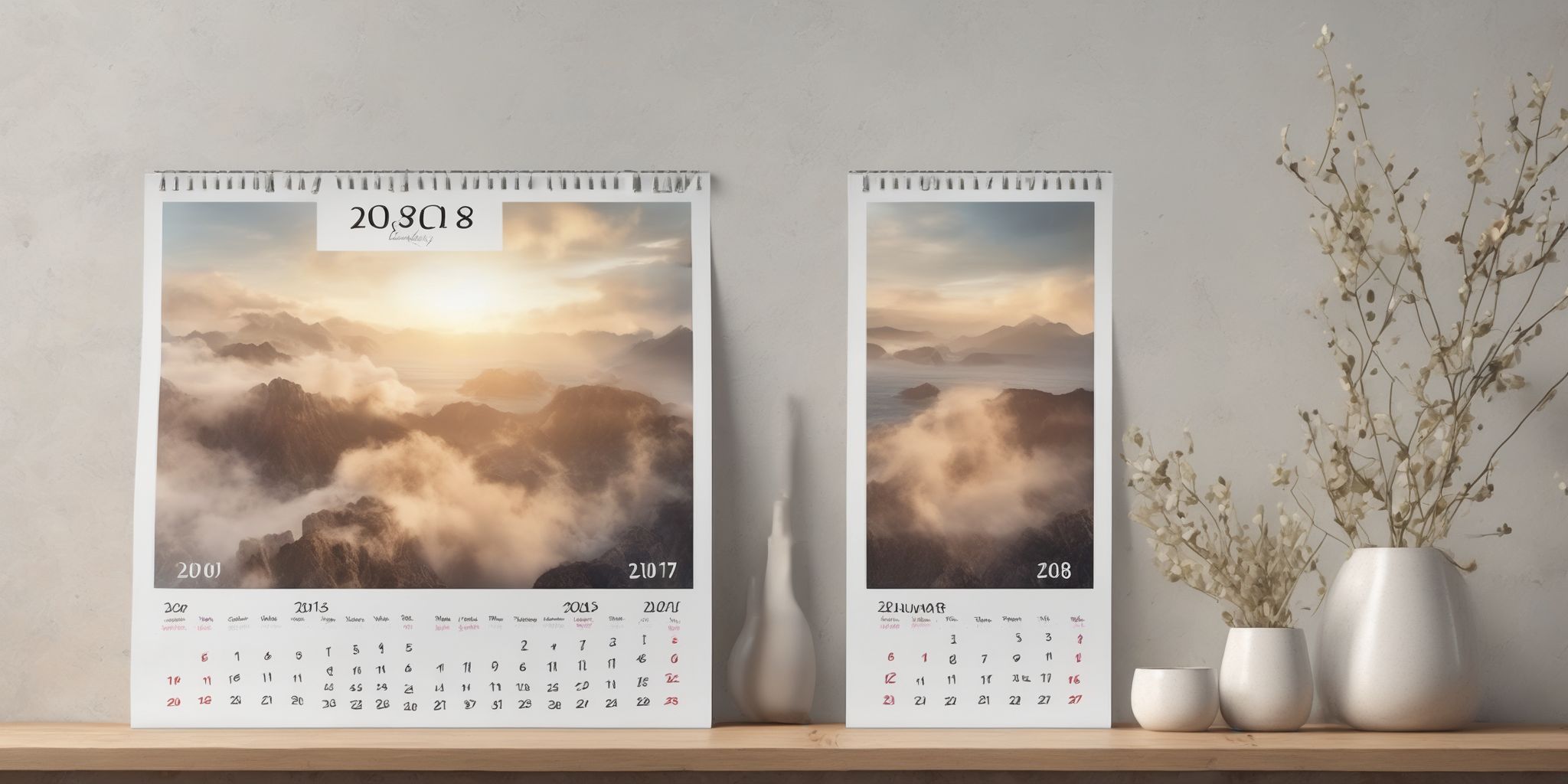 Calendar  in realistic, photographic style