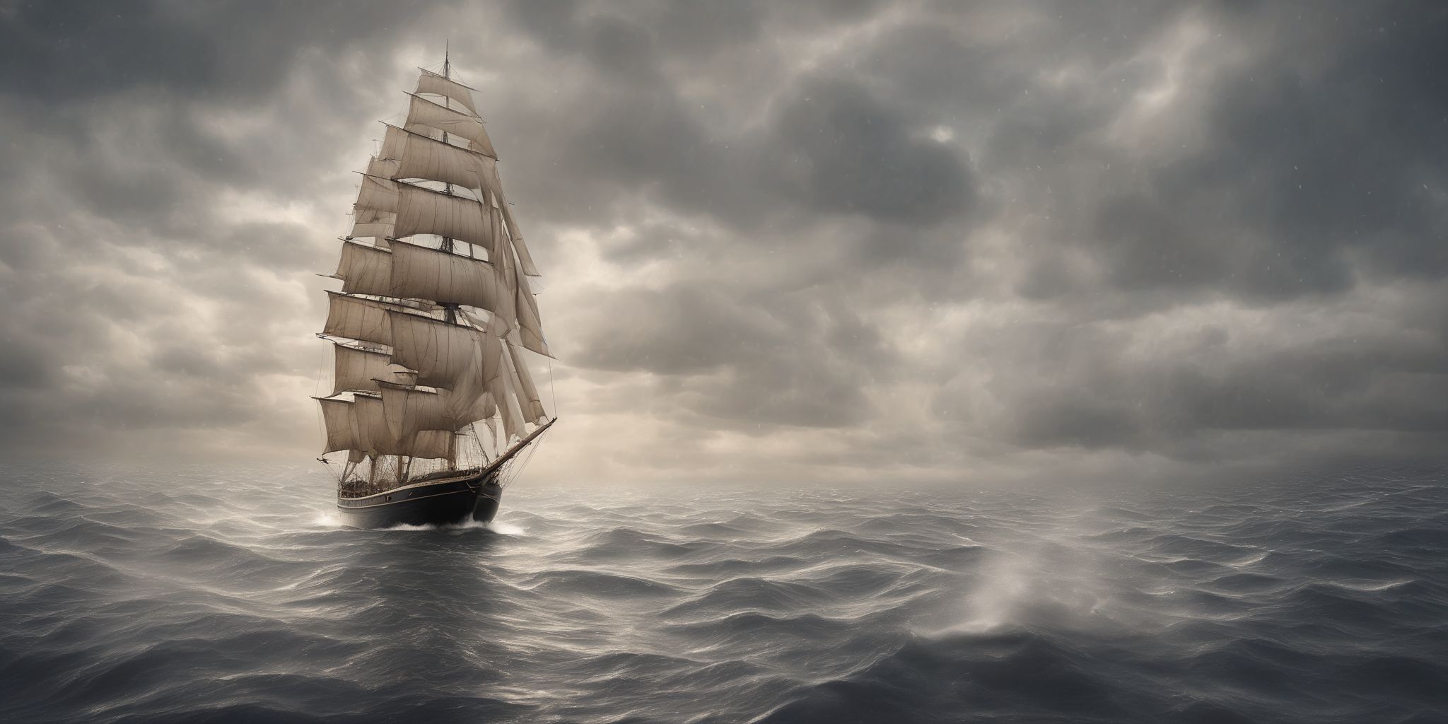Smooth sailing  in realistic, photographic style