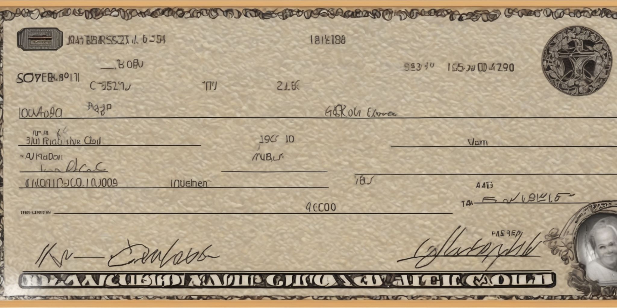 Checkbook  in realistic, photographic style
