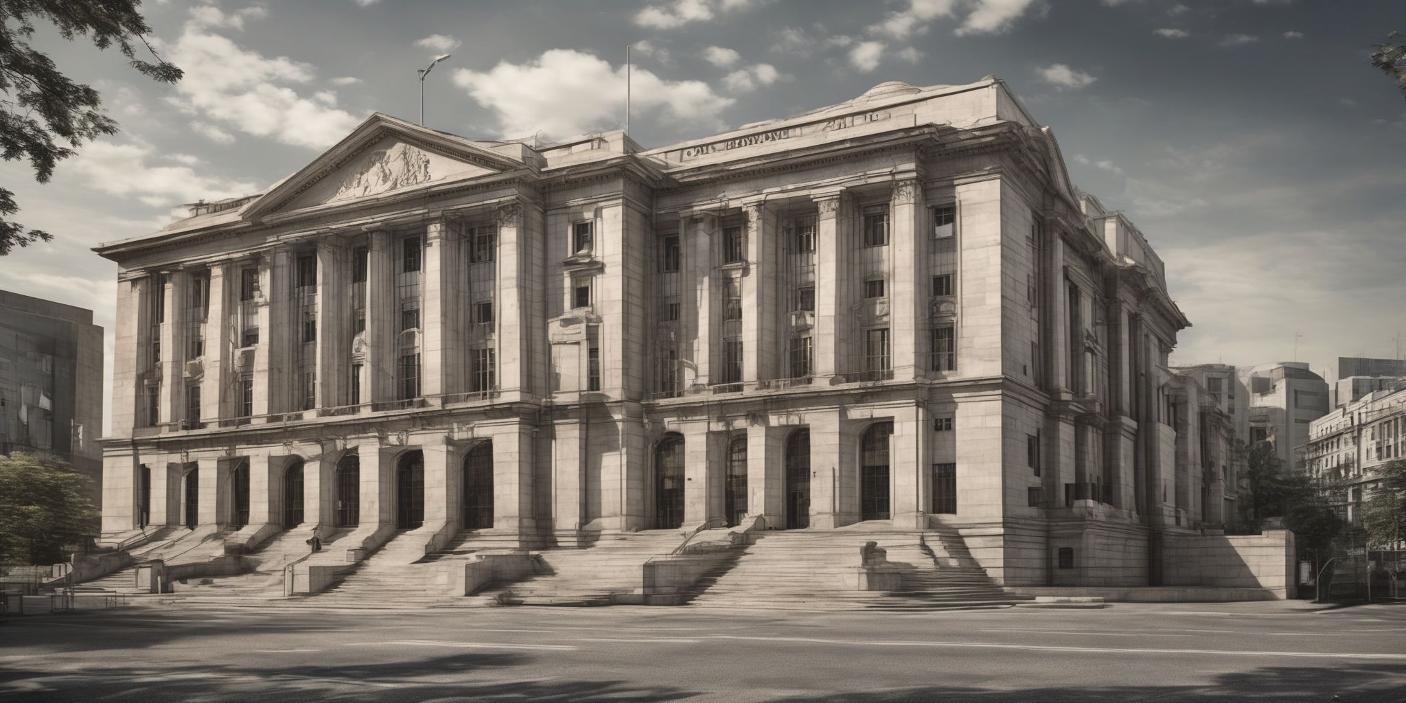 Central bank  in realistic, photographic style
