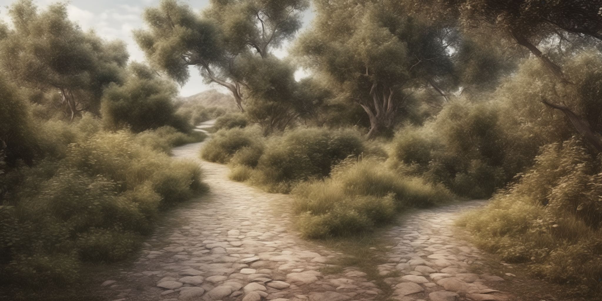 Path  in realistic, photographic style