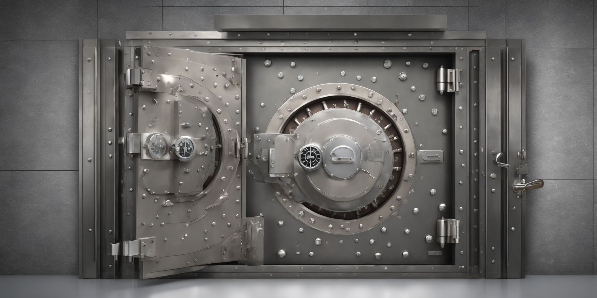 Bank vault  in realistic, photographic style
