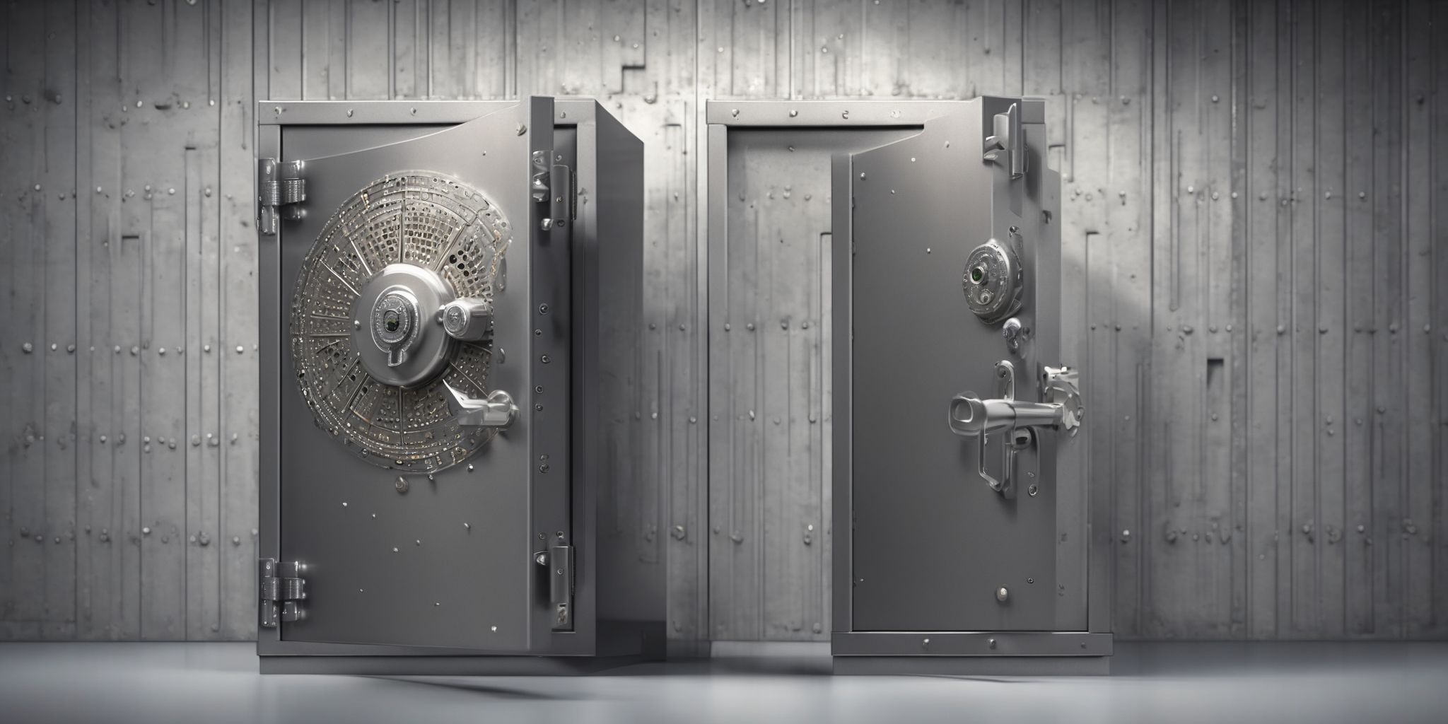 Security vault  in realistic, photographic style