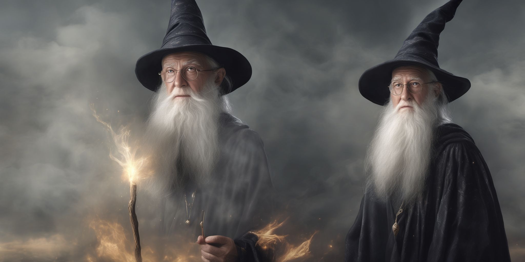 Wizard  in realistic, photographic style