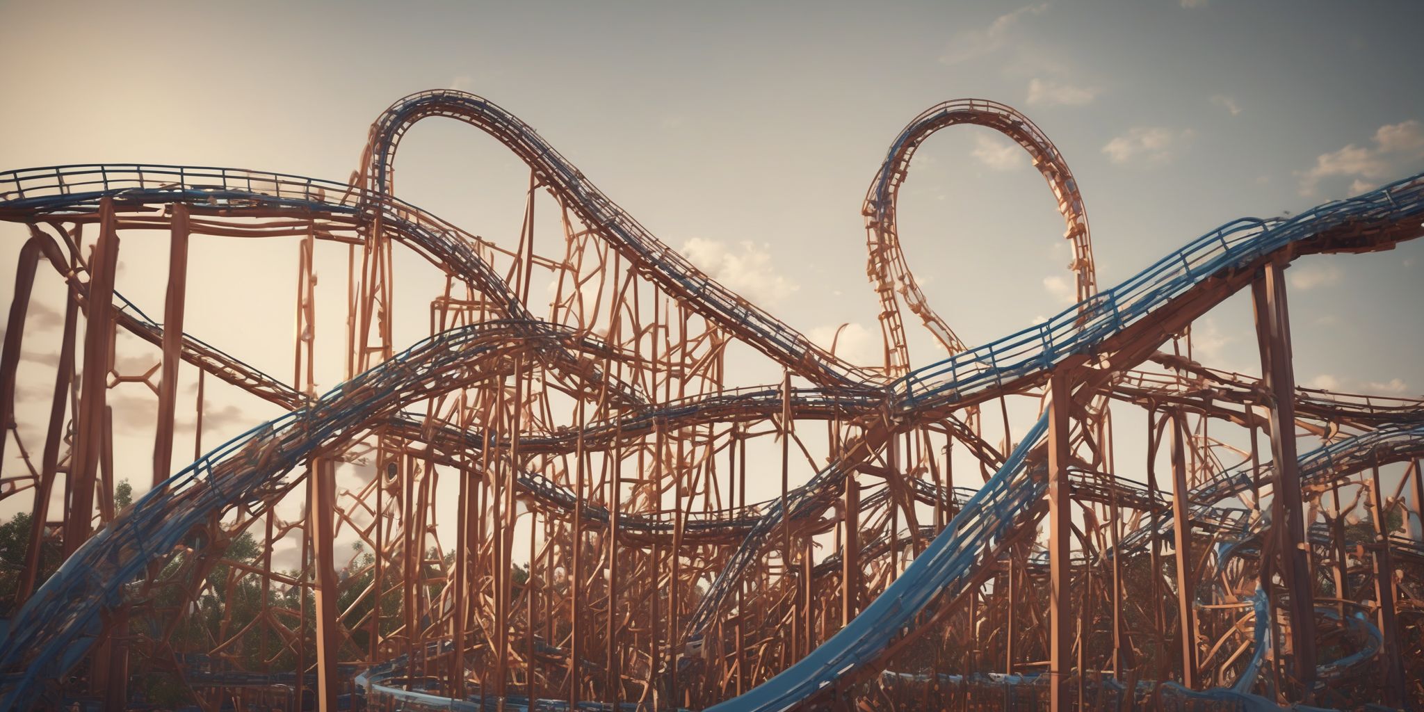 Roller coaster  in realistic, photographic style