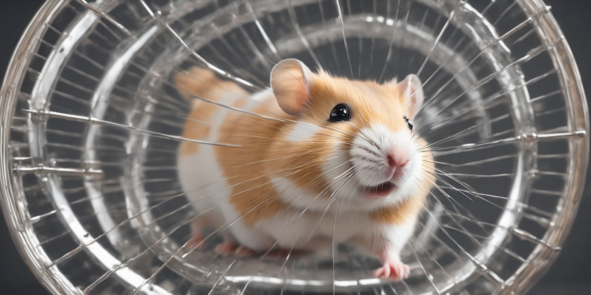 Hamster wheel  in realistic, photographic style