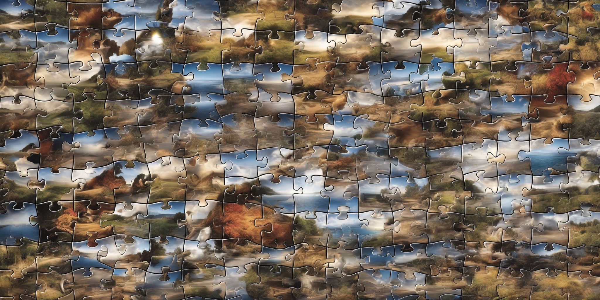 Puzzle challenges  in realistic, photographic style