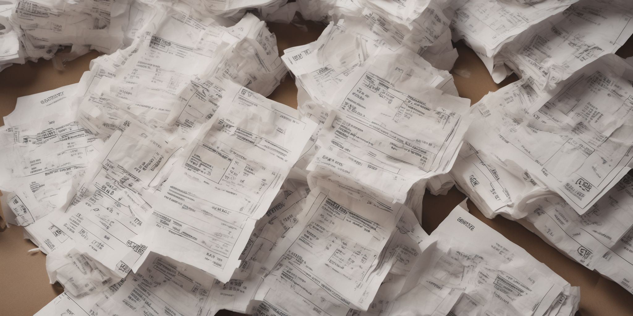 Receipts  in realistic, photographic style