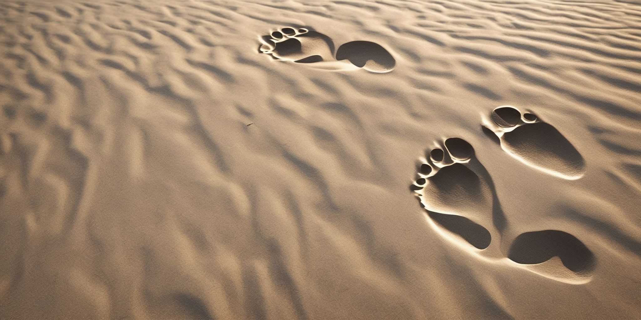 Footprints  in realistic, photographic style