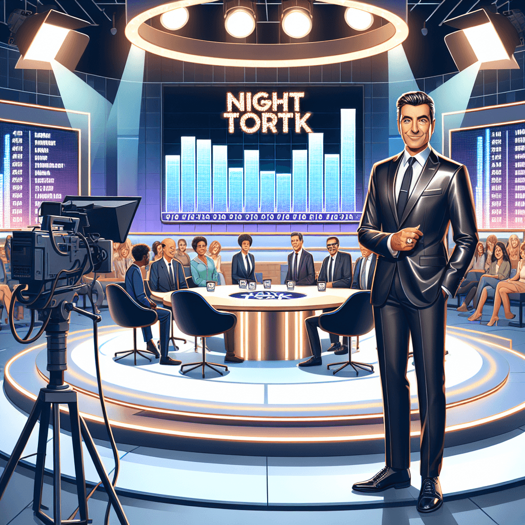 Jimmy Kimmel net worth -> Talk show  in realistic, photographic style