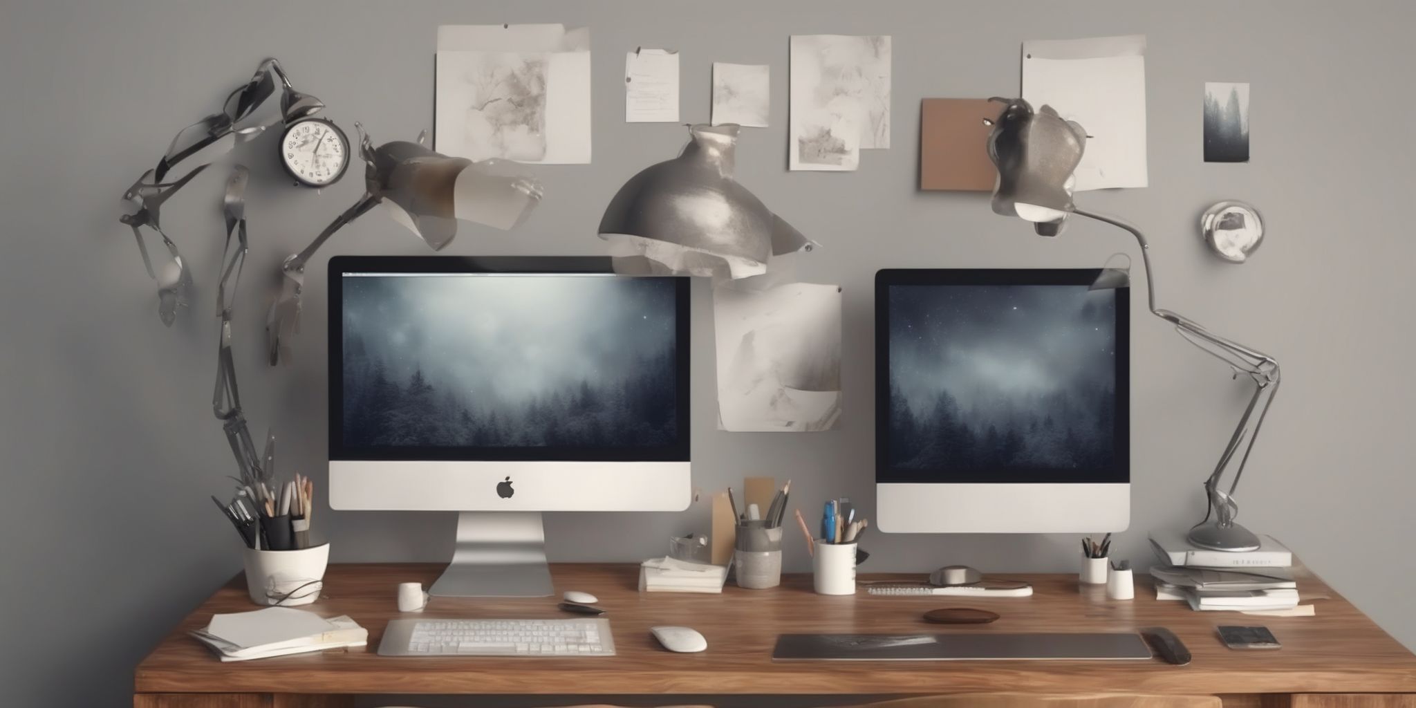 Desk  in realistic, photographic style