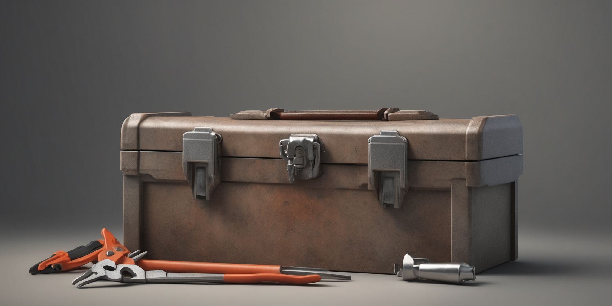 Toolbox  in realistic, photographic style