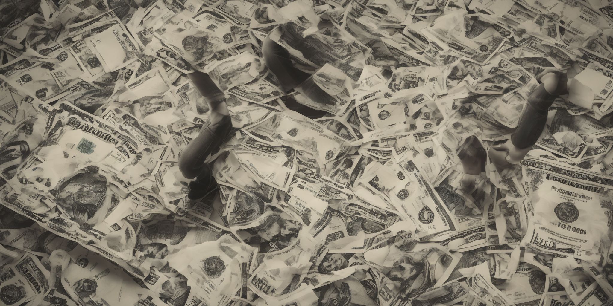 Debt  in realistic, photographic style