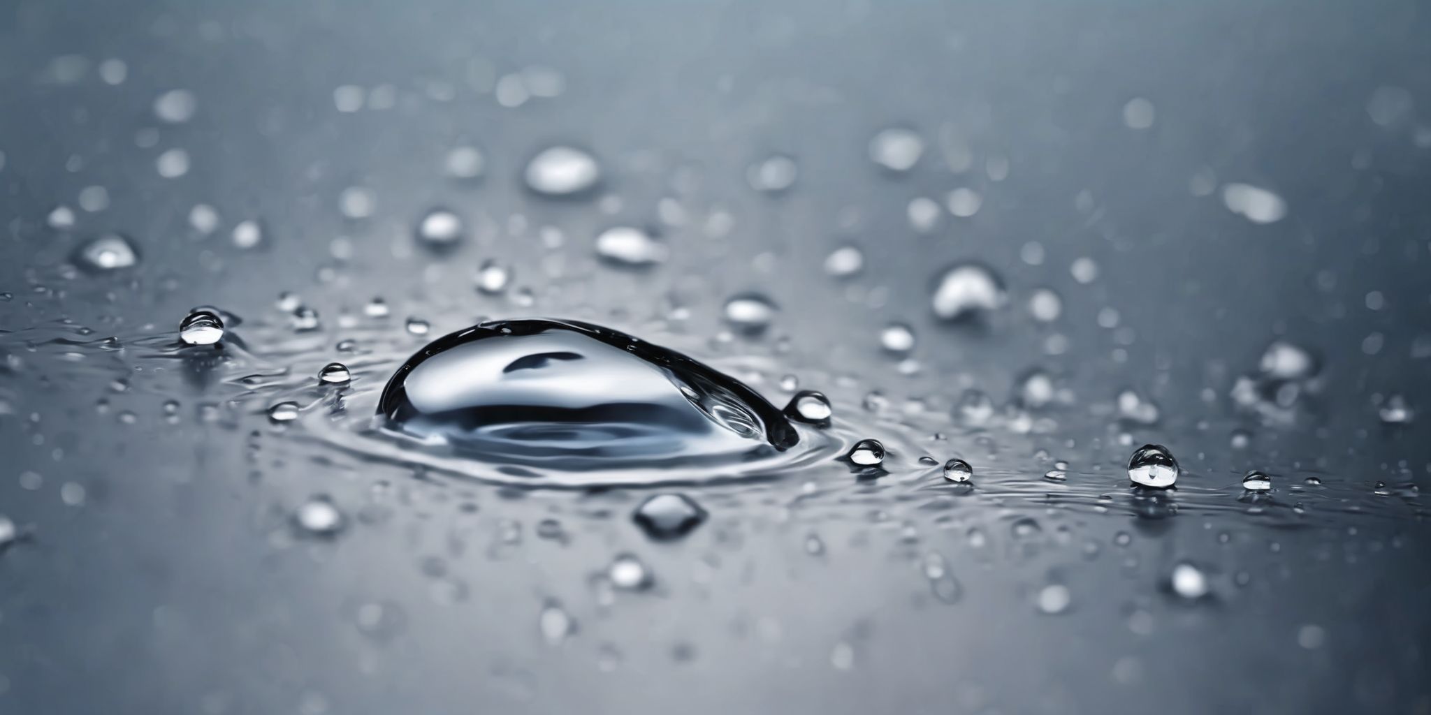Raindrop  in realistic, photographic style