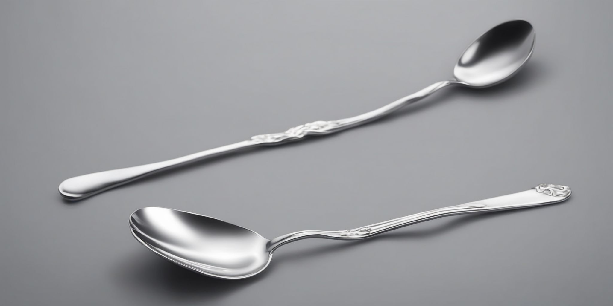 Silver spoon  in realistic, photographic style