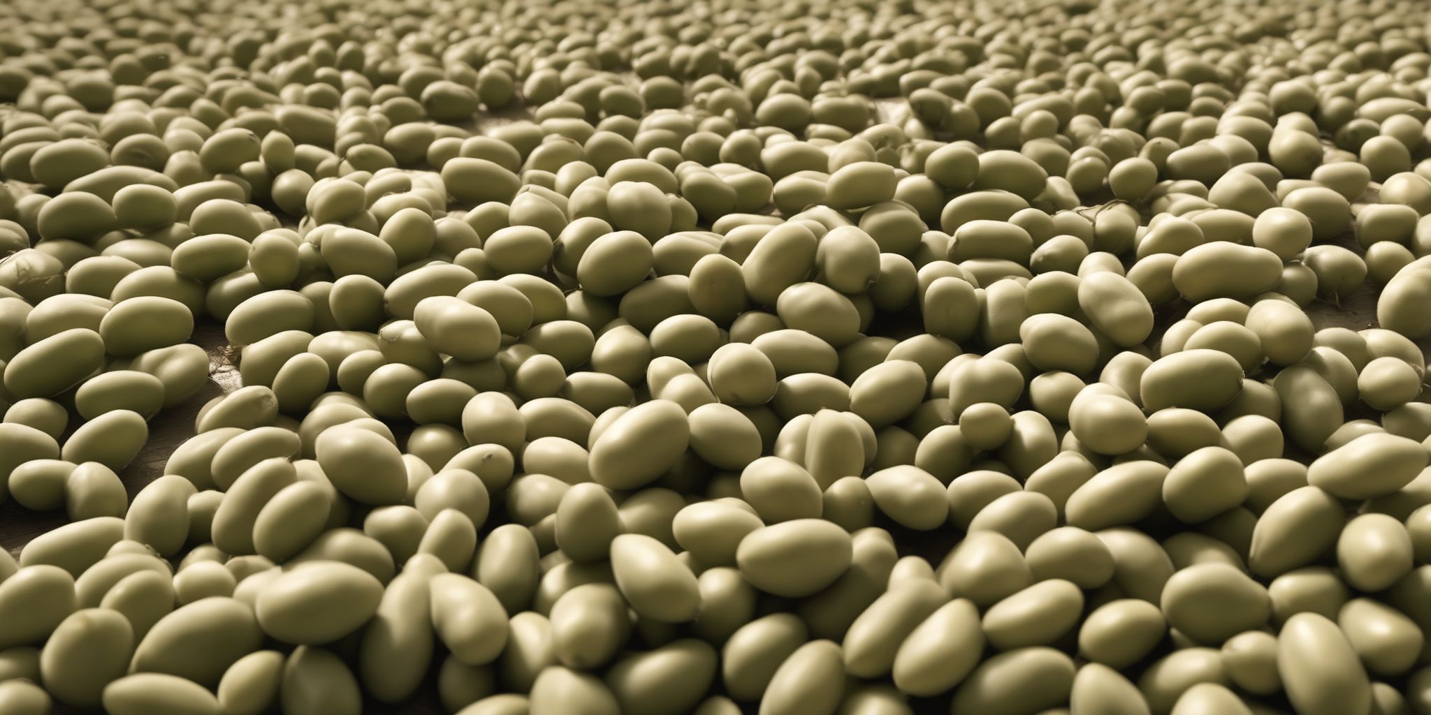 Soybeans  in realistic, photographic style