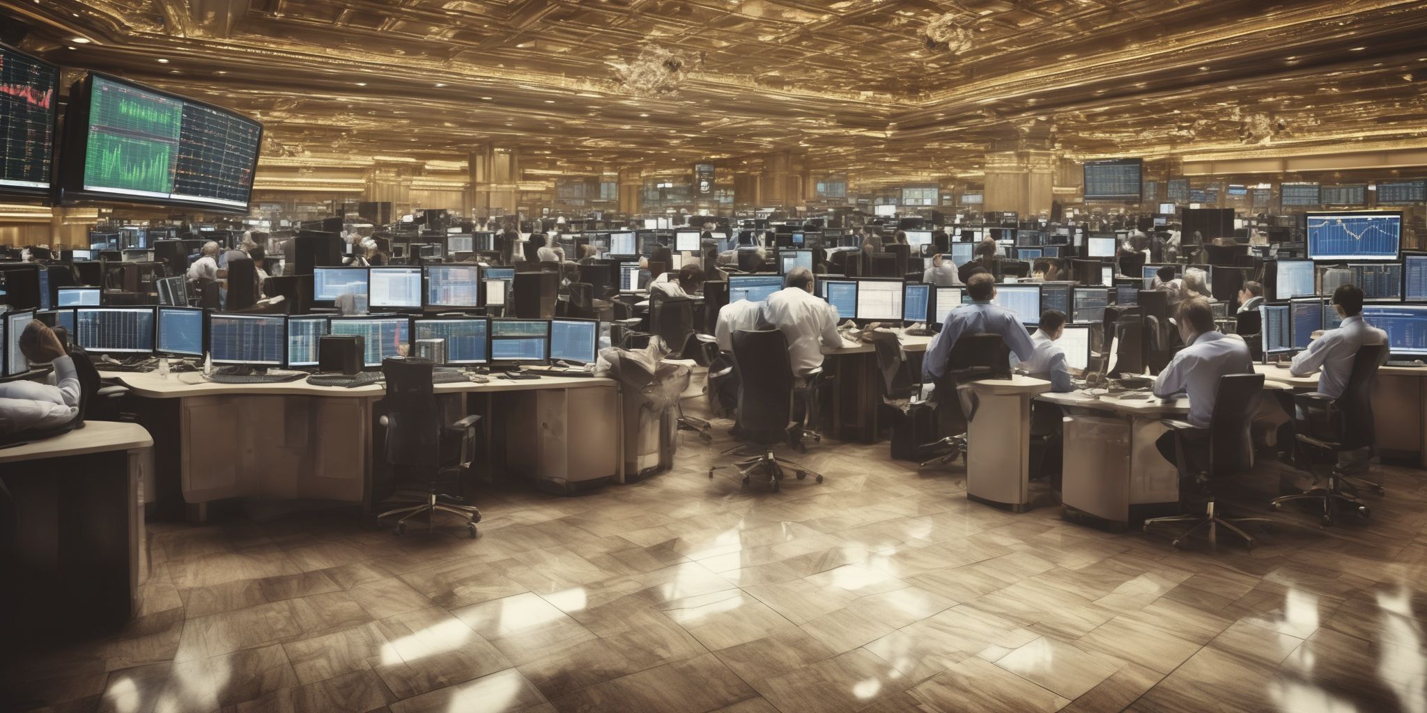 Stock market  in realistic, photographic style