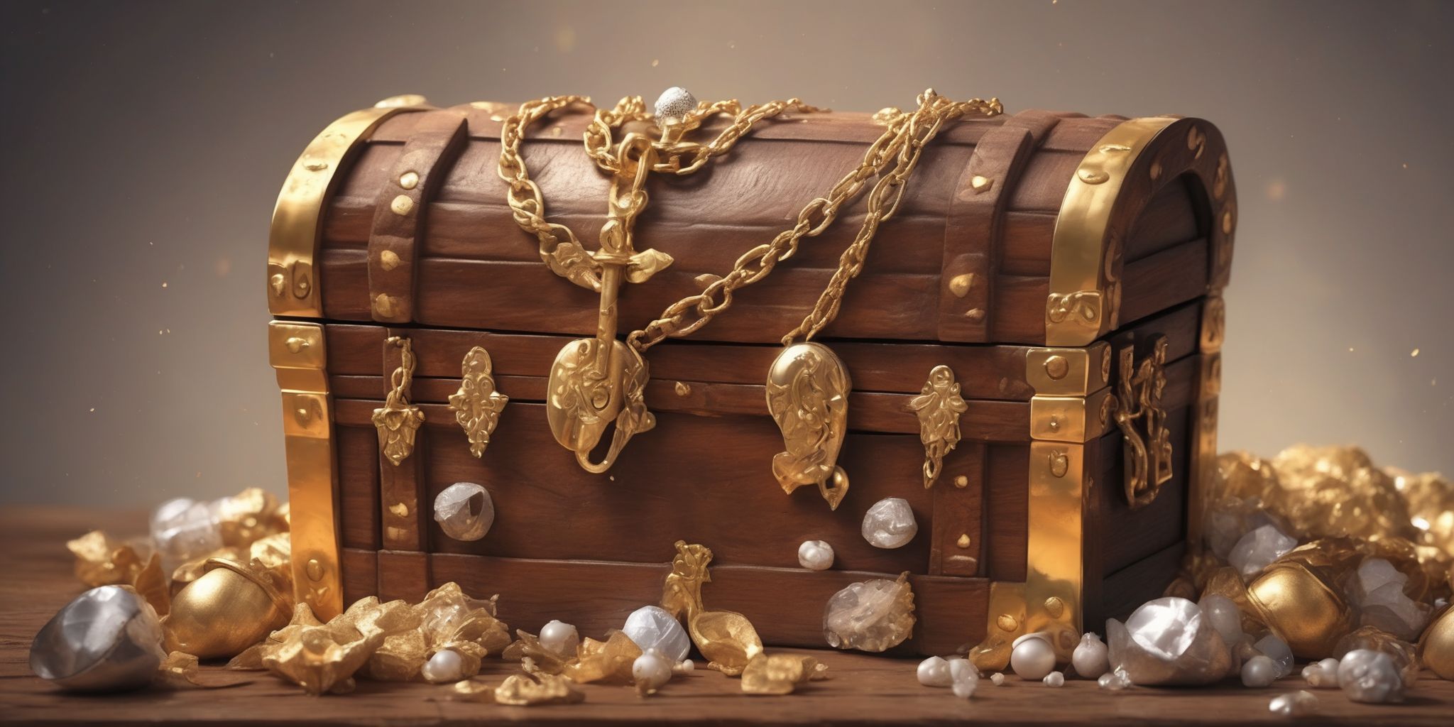 Treasure chest  in realistic, photographic style