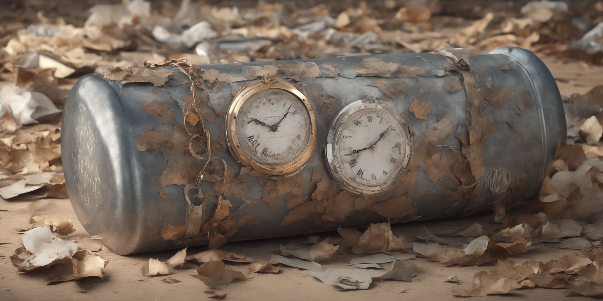 Time capsule  in realistic, photographic style
