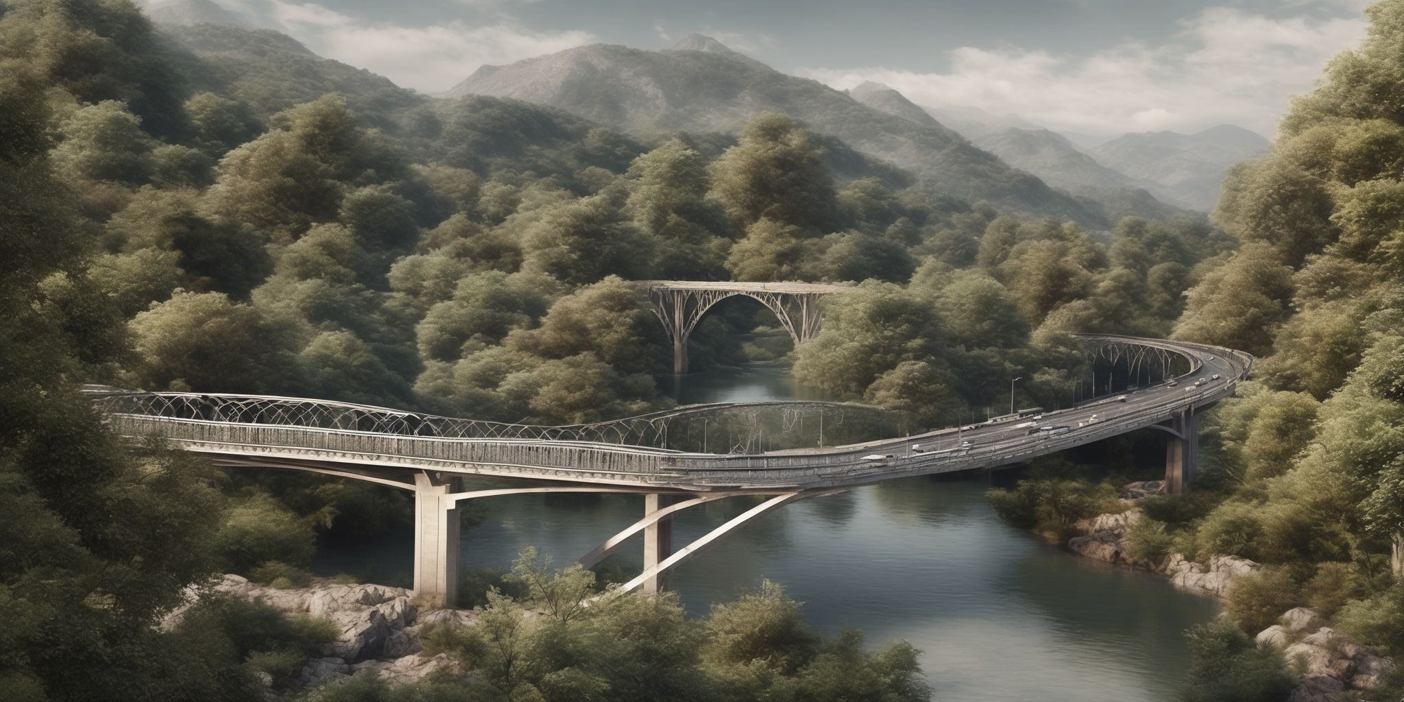 Bridge  in realistic, photographic style