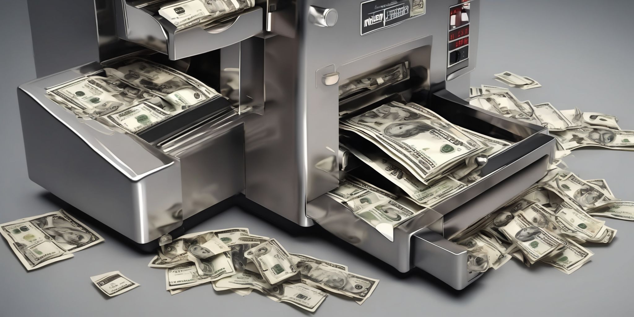 Money machine  in realistic, photographic style