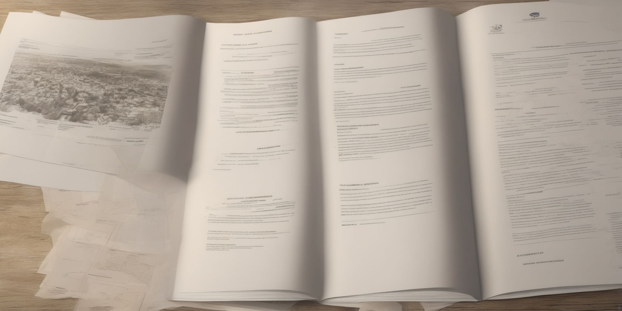 Policy document  in realistic, photographic style
